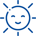picto smiley soleil heureux